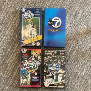 New York Yankee World Series Subway Series VHS Collection, 1998-2000.